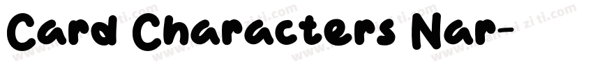 Card Characters Nar字体转换